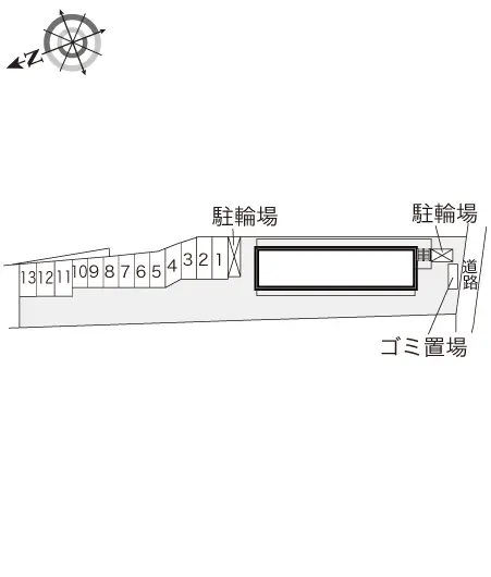 ★手数料０円★大東市中垣内２丁目　月極駐車場（LP）